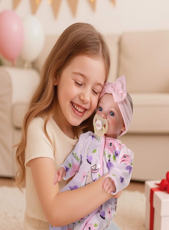 BABESIDE دمية طفلة واقعية من بيبي سايد مقاس 18 بوصة - دمية طفلة واقعية مصنوعة من السيليكون مع زي أرنب، لهاية مغناطيسية، زجاجة رضاعة، حفاضة وشهادة ميلاد، هدية مثالية للأطفال - Image 3